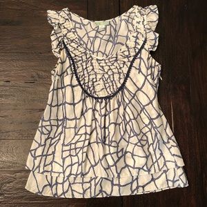 Anthropologie Top with Nautical Rope Design